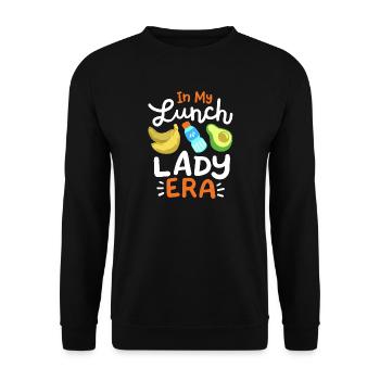Mittagessen Schule Cafeteria Mitarbeiter - Unisex Pullover - Schwarz - Vorne - Alina (178cm) & Michal (187cm)
