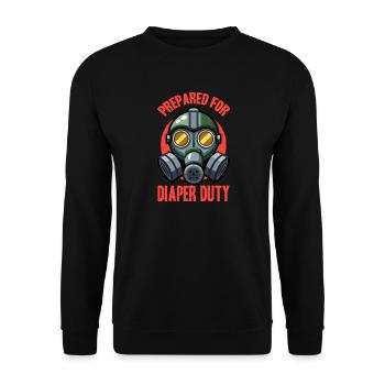 Husband of the gods - daddy jokes - Unisex Sweatshirt - black - Front - Alina (178cm) & Michal (187cm)