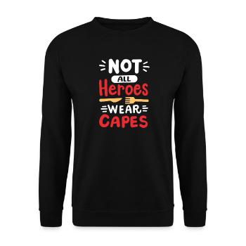 Mittagessen Schule Cafeteria Crew - Unisex Pullover - Schwarz - Vorne - Alina (178cm) & Michal (187cm)