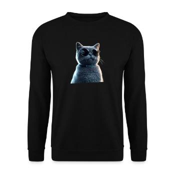 Britisch Kurzhaar Katze BKH Katzenmama Süße Katzen - Unisex Pullover - Schwarz - Vorne - Alina (178cm) & Michal (187cm)