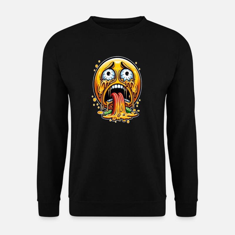 Puke attack face - Unisex Sweatshirt - black