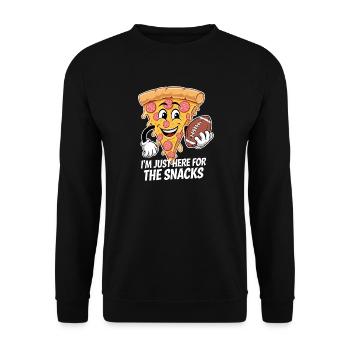 Football - Lustig Je suis juste là pour les collations - Sweat-shirt Unisexe - noir - Devant - Alina (178cm) & Michal (187cm)