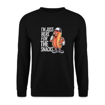 Football - Lustig Je suis juste là pour les collations - Sweat-shirt Unisexe - noir - Devant - Alina (178cm) & Michal (187cm)