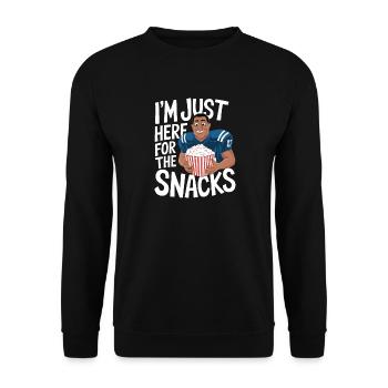 Football - Lustig Je suis juste là pour les collations - Sweat-shirt Unisexe - noir - Devant - Alina (178cm) & Michal (187cm)