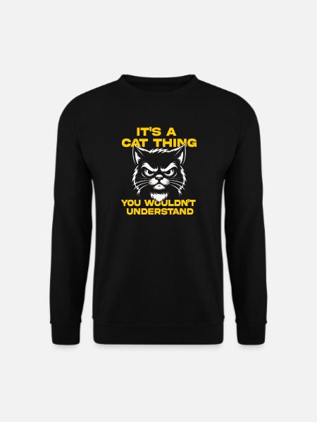 Cat Attitude Tee - Unisex Sweatshirt - black