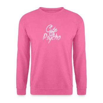 Mignon mais psycho Mignon mais fou Cadeau Girls - Sweat-shirt Unisexe - rose - Devant