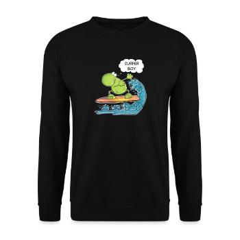 Frog Surfer Surfer Surfer Surfer Girl - Unisex Sweatshirt - black - Front - Alina (178cm) & Michal (187cm)