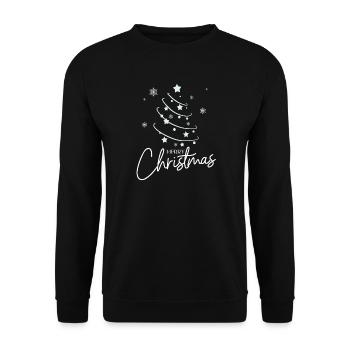 Weihnachtsstern Spirale Stil - Unisex Pullover - Schwarz - Vorne - Alina (178cm) & Michal (187cm)
