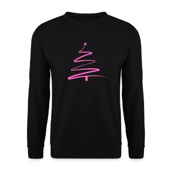 FROHE WEIHNACHTEN WEIHNACHTSBAUM FRAUEN - Unisex Pullover - Schwarz - Vorne - Alina (178cm) & Michal (187cm)