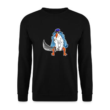 Muscles de la mouette - Sweat-shirt Unisexe - noir - Devant - Alina (178cm) & Michal (187cm)