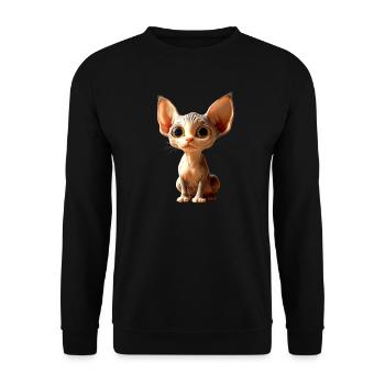 Chat Sphynx Chat Sphynx Chat Canadien Mignon Sphinx - Sweat-shirt Unisexe - noir - Devant - Alina (178cm) & Michal (187cm)