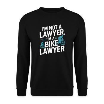 Ich bin ein Fahrradanwalt - Unisex Pullover - Schwarz - Vorne - Alina (178cm) & Michal (187cm)