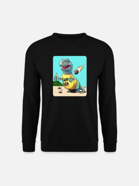 Carpe Diem Dinosaur - Unisex Sweatshirt - black