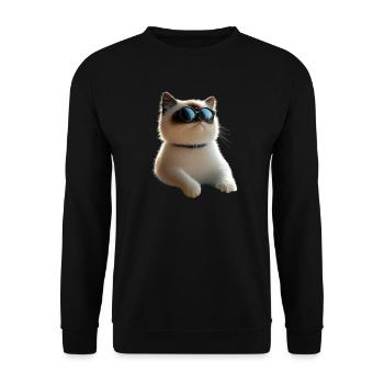 Ragdoll Katze Ragdollkatze Cat Süße Ragdoll Katzen - Unisex Pullover - Schwarz - Vorne - Alina (178cm) & Michal (187cm)