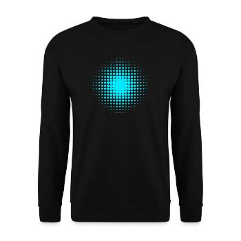 Abstrakte blaugraue Punktmuster - Unisex Pullover - Schwarz - Vorne - Alina (178cm) & Michal (187cm)