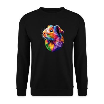 Cochon d’Inde Rongeurs Capybara Rongeur mignon - Sweat-shirt Unisexe - noir - Devant - Alina (178cm) & Michal (187cm)