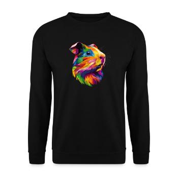 Meerschweinchen Nagetiere Capybara Süßes Nager - Unisex Pullover - Schwarz - Vorne - Alina (178cm) & Michal (187cm)