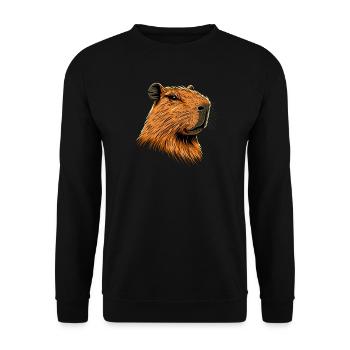 Capybara Be Capy Capybara Drôle Capybara - Sweat-shirt Unisexe - noir - Devant - Alina (178cm) & Michal (187cm)