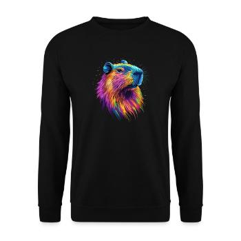 Capybara Be Capy Capybara Drôle Capybara - Sweat-shirt Unisexe - noir - Devant - Alina (178cm) & Michal (187cm)