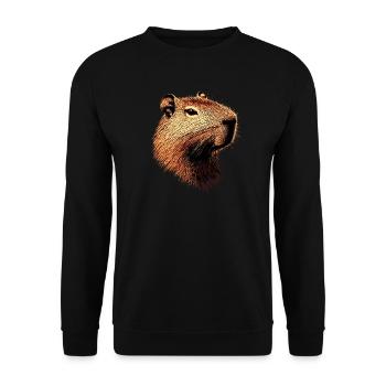 Capybara Be Capy Capybara Drôle Capybara - Sweat-shirt Unisexe - noir - Devant - Alina (178cm) & Michal (187cm)
