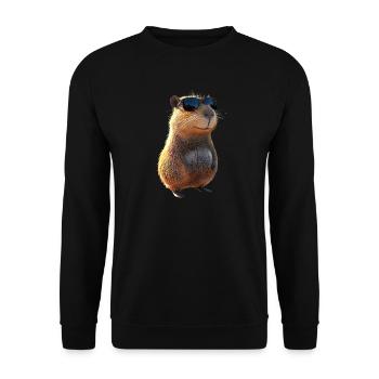 Capybara Be Capy Capybara Drôle Capybara - Sweat-shirt Unisexe - noir - Devant - Alina (178cm) & Michal (187cm)