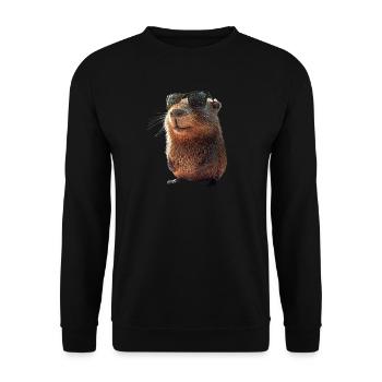 Capybara Be Capy Capybara Drôle Capybara - Sweat-shirt Unisexe - noir - Devant - Alina (178cm) & Michal (187cm)
