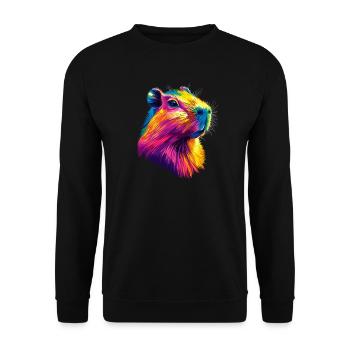 Capybara Be Capy Capybara Drôle Capybara - Sweat-shirt Unisexe - noir - Devant - Alina (178cm) & Michal (187cm)