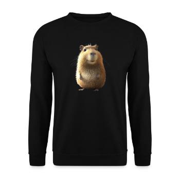 Capybara Be Capy Capybara Drôle Capybara - Sweat-shirt Unisexe - noir - Devant - Alina (178cm) & Michal (187cm)