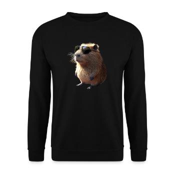 Capybara Be Capy Capybara Drôle Capybara - Sweat-shirt Unisexe - noir - Devant - Alina (178cm) & Michal (187cm)