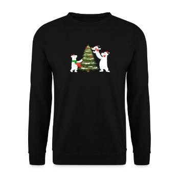 Noël de l’ours polaire - Sweat-shirt Unisexe - noir - Devant - Alina (178cm) & Michal (187cm)