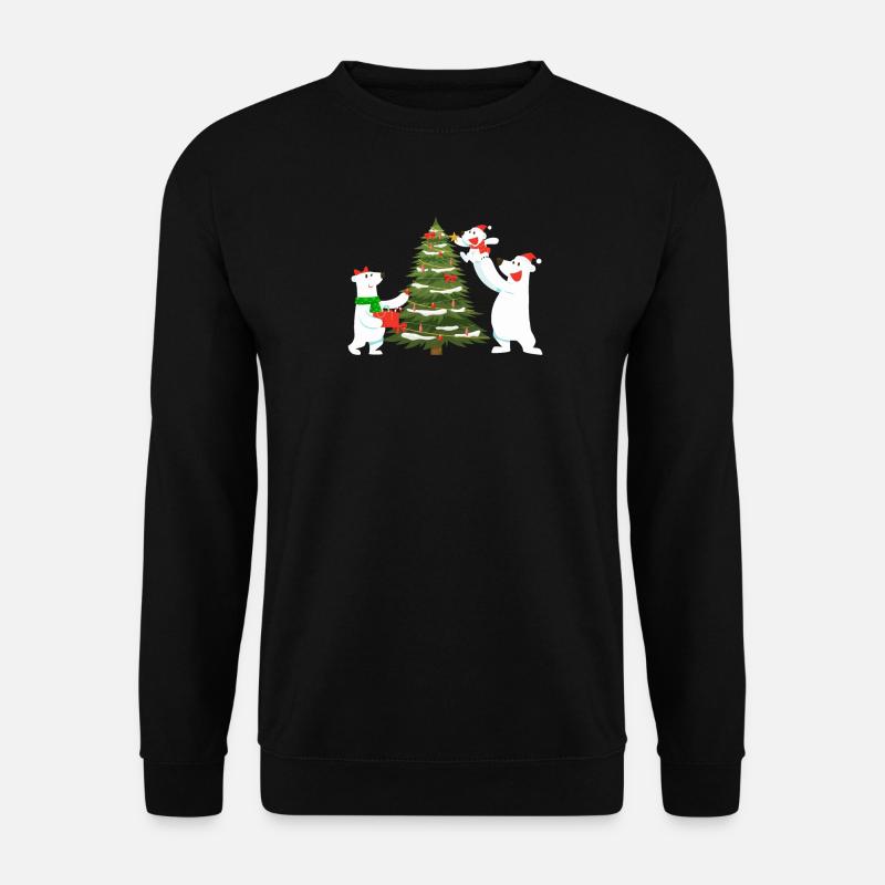 Eisbär Weihnachten - Unisex Pullover - Schwarz