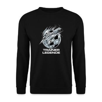 Ball Soccer Soccer - Coach Legend - Gift - Unisex Sweatshirt - black - Front - Alina (178cm) & Michal (187cm)