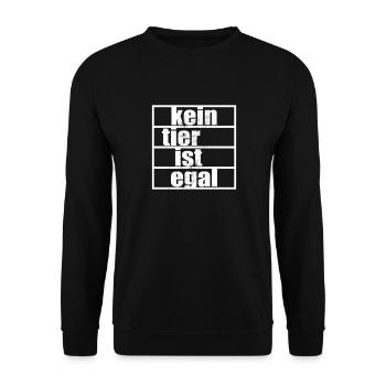 No animal is indifferent Pro Vegan Vegetarian Animal Welfare - Unisex Sweatshirt - black - Front - Alina (178cm) & Michal (187cm)