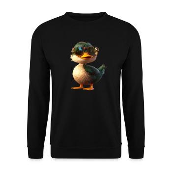 Ente Stockente Entenküken Duck Entlein Erpel Enten - Sweat-shirt Unisexe - noir - Devant - Alina (178cm) & Michal (187cm)