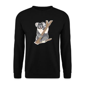 Koala Koala Bear - Unisex Sweatshirt - black - Front - Alina (178cm) & Michal (187cm)