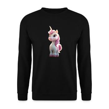 Licorne Cavalier Poney Ferme Chevaux Équitation Licornes - Sweat-shirt Unisexe - noir - Devant - Alina (178cm) & Michal (187cm)