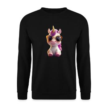 Licorne Cavalier Poney Ferme Chevaux Équitation Licornes - Sweat-shirt Unisexe - noir - Devant - Alina (178cm) & Michal (187cm)