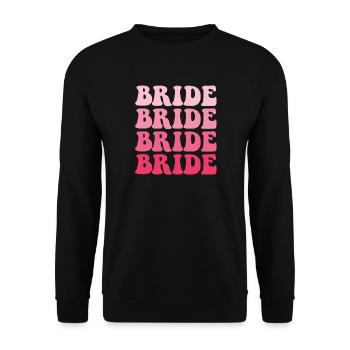 Junggesellin Jungesellinnenabschied Braut - Unisex Pullover - Schwarz - Vorne - Alina (178cm) & Michal (187cm)