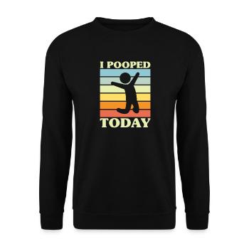 I pooped today - Unisex Pullover - Schwarz - Vorne - Alina (178cm) & Michal (187cm)