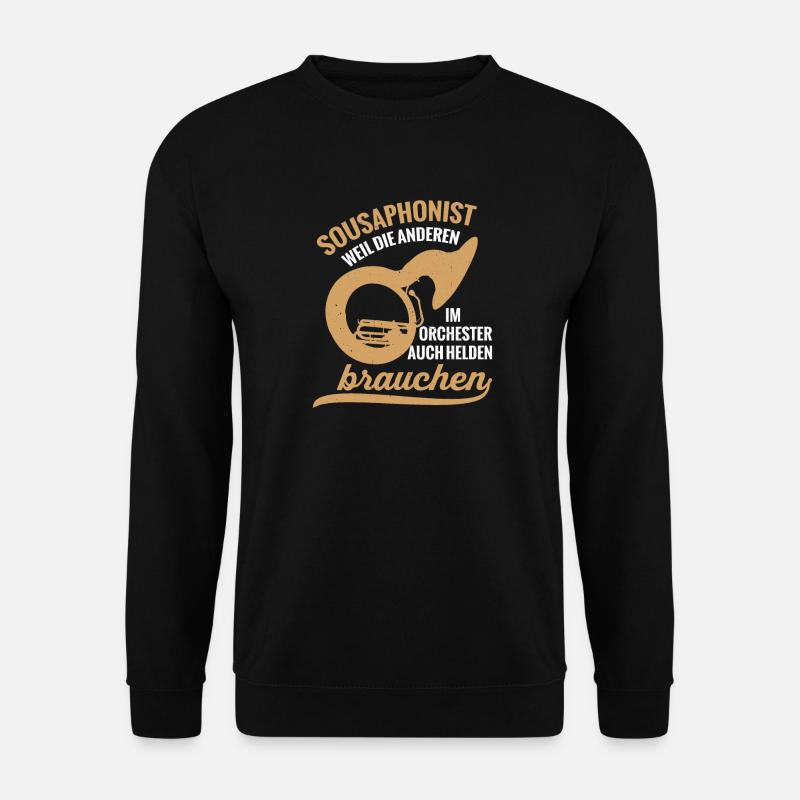Sousaphonist Held Sousaphon Musiker Blaskapelle - Unisex Pullover - Schwarz