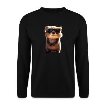 Quokka Be Quokka Happy Australia Smile Quokkas - Unisex Sweatshirt - black - Front - Alina (178cm) & Michal (187cm)