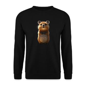 Quokka Be Quokka Happy Australia Smile Quokkas - Unisex Sweatshirt - black - Front - Alina (178cm) & Michal (187cm)