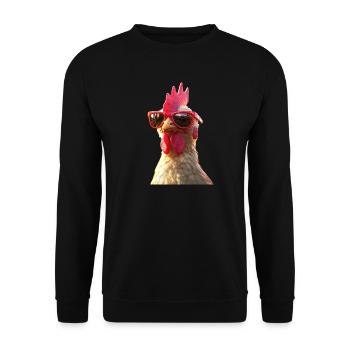Chicken Chicken Hen Farm Farmer Cute Chickens - Unisex Sweatshirt - black - Front - Alina (178cm) & Michal (187cm)