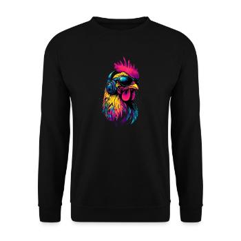 Chicken Chicken Hen Farm Farmer Cute Chickens - Unisex Sweatshirt - black - Front - Alina (178cm) & Michal (187cm)