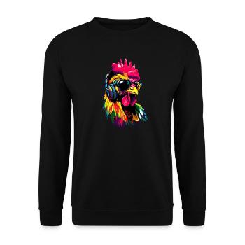 Chicken Chicken Hen Farm Farmer Cute Chickens - Unisex Sweatshirt - black - Front - Alina (178cm) & Michal (187cm)