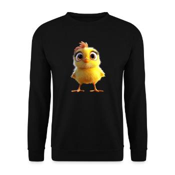 Chicken Chicken Hen Farm Farmer Cute Chickens - Unisex Sweatshirt - black - Front - Alina (178cm) & Michal (187cm)