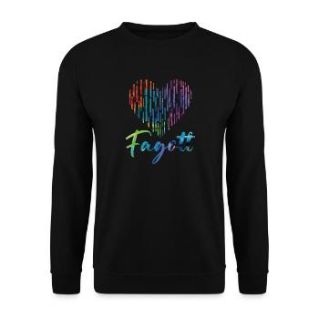 Fagott Herz Design für Fagottisten - Unisex Pullover - Schwarz - Vorne - Alina (178cm) & Michal (187cm)