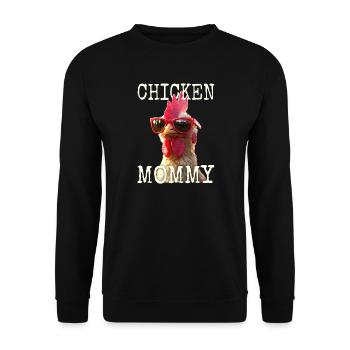 Chicken Mommy Chicken Mom Farmer's Wife Mother's Day Chickens - Unisex Sweatshirt - black - Front - Alina (178cm) & Michal (187cm)