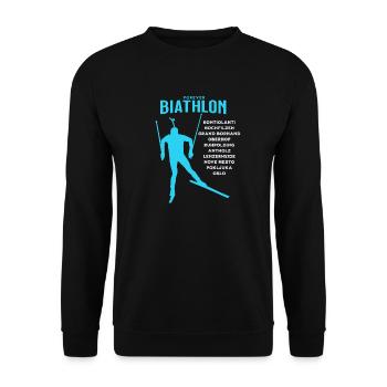 Forever Biathlon - Unisex Pullover - Schwarz - Vorne - Alina (178cm) & Michal (187cm)