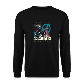 Rock & Roll T-Shirt, -Vintage Rock & Roll T-Shirt - Unisex Pullover - Schwarz - Vorne - Alina (178cm) & Michal (187cm)